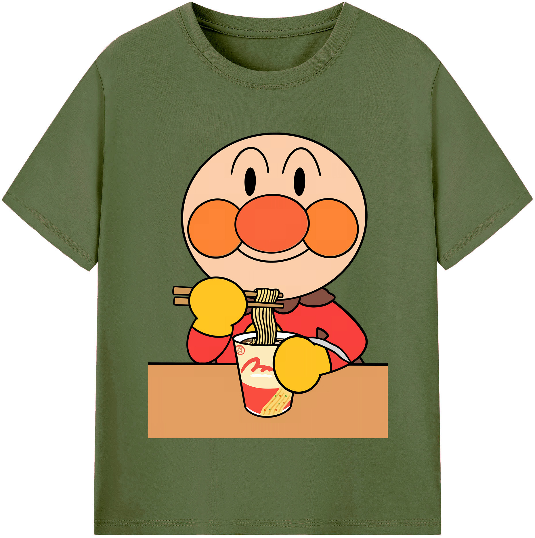 （画像用） アンパンマン Anpanman 綿100％半袖Tシャツ（フロントプリント）